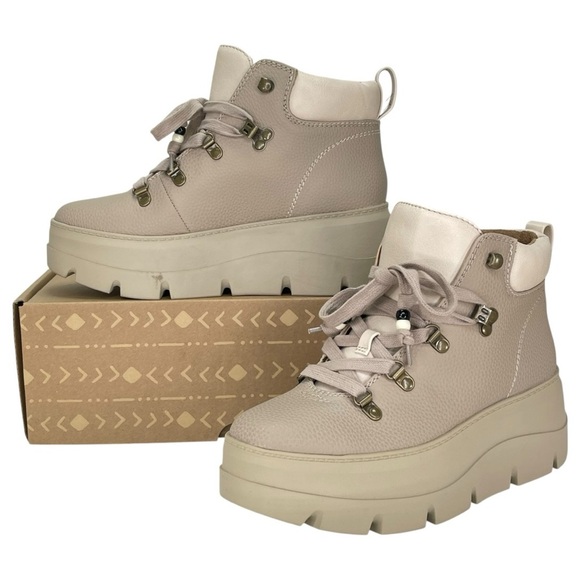 Zodiac Billie Tan Pebbled Faux Leather Lug Sole Womens Sneakers Size 8M - Picture 9 of 11